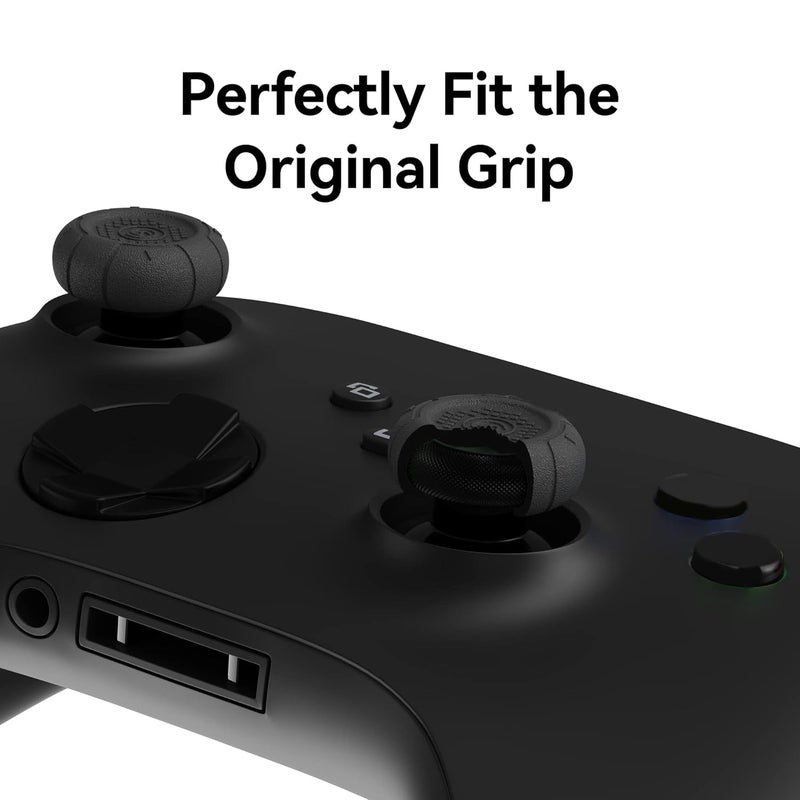 GEEKSHARE Thumb Grip Caps for Xbox One Controller,Silicone Joystick Cover Solid Color Thumbsticks Cover Set Compatible with Xbox Series X,3 Pairs / 6 Pcs (Black) - Image 4